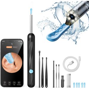 7-delige oorsmeer verwijderingsset met camera en licht, 5 beschermhoezen voor de geschikt voor IOS en - Eenvoudig veiliger thuis gebruik, zichtbare reinigator van het gehoorkanaal