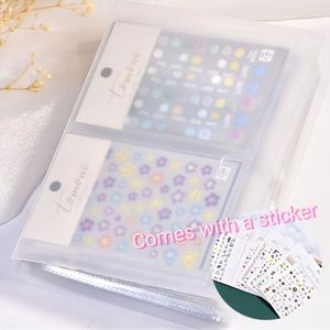80-Slot Nail Art Sticker Organizer & Display Book - Verzamelalbum met Bonus Ontwerp, DIY Nageldecoratie Gereedschap, Geen Batterij Nodig