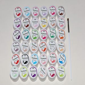 12stuks/24stuks/36stuks Ronde Glanzende Camouflage Nagellak Lijm, Paba-vrij, Japans Blik, Nagelkunst Set voor Nagelschilderen, Lichttherapie