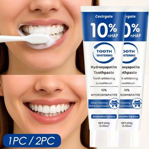 Hydroxyapatiet tandpasta, 10% hydroxyapatiet, diepe reinigingspasta, frisse adem en gebitsverzorging, basisreiniging, geschikt voor iedereen