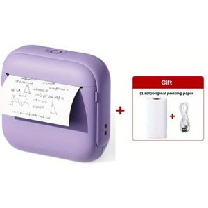 Portable Mini Printer Kit met Thermisch Papierprinter, Compatibel met IOS en Apparaten – Ideaal voor Direct Afdrukken van Fototags, Memobewijzen, Fouten Herstellen en Anime Grafieken Labelen