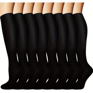 8 paar Koper Compressiekousen Vrouwen Mannen 10 mmhg Knielange Zwangerschap Verpleegkundigen Zwangerschapsmat, Voedingscompressie Sokken