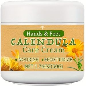 Calendula Voetcrème - Calendulea-extract, theeboomolie, citroenzuur - hydrateert en verzorgt de voeten in licht beige tint - geschikt voor gesprongen huid - voor mannen en vrouwen
