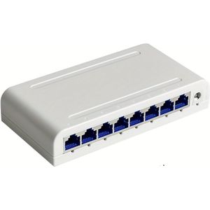 5-poorts/8-port Gigabit Netwerkswitch 10Mbps 100MBPS 1000 MBPs, Desktop USB-aangedreven RJ45 Ethernet Adapter Plug and Play Auto-MDIX Snelle Schakelaars voor Thuis, Studentenhuis of Kantoor