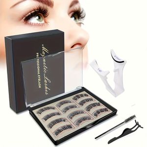 Een set van 12 stuks herbruikbare 3D magnetische wimpers, met meerdere magnetische voor sterke adsorptie, natuurlijke make-up, gemakkelijk te , geschikt voor dagelijks gebruik.