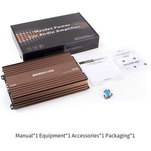 Bermans 7800W Krachtige 4-Kanaals Autoversterker - Perfect voor Subwoofers & Luidsprekers, 12V Compatibel