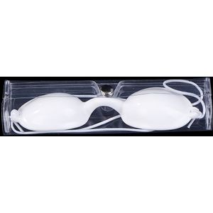 1 Paar Witte Photon Huidgladmakende Oogmasker, Laserbescherming Veiligheidsschermen, PVC Materiaal, Schoonheid Behandelingsapparatuur