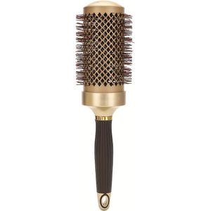 Haarborstelset voor - Professionele Hairstyling Ronde Borsten met Geventileerde Keramische Cilinder, Geschikt Voor Dames, 4 Maatopties in Zwart-Gouden Kleurrijke Golfhaarborselen Set