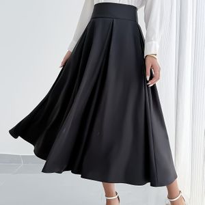 Elegante kleur geplooide midi rok voor dames - detail, rits sluiting, lichtroze, perfect voor kantoor outfit, kantoor outfit| detail rok|Rits rok