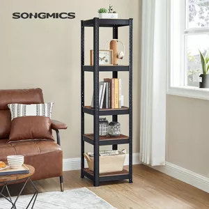 SoBuy Leiterregal FRG162, Standregal Bücherregal Mit 4 Boeden Kautschukholz Und Mdf Klappbar S0e1x0ht