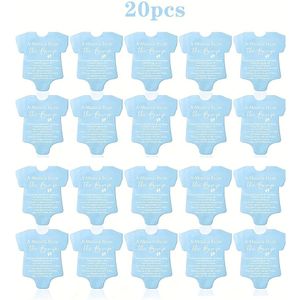 20 of 40 stuks bodysuit-vormige zakdoekjes voor geslachtsonthulling feestdecoraties, wegwerp papieren zakdoekjes als bedankjes.