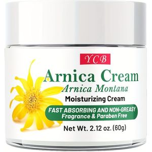 Arnica Crème, Diep Hydrateert Droge Huid en Spieren, Verzorgt Gewrichten en Lichaam, Snel Absorberend, Niet Vettig, Alcoholvrij / 2.12 oz