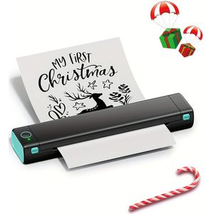 TM08F A4 Printer - USB Oplaadbare Draagbare Thermische Printer met Draadloos, Compact Ontwerp voor Kantoor, School, Reizen & Buitengebruik, Schoolspullen, Moderne Printer, Duurzame Behuizing