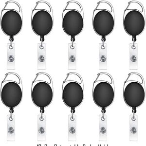 Set van 10 terugtrekbare ID-badgenhouders met clips