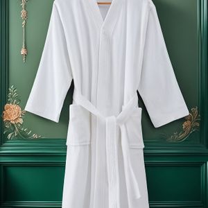 Kimono Badjas 100% Katoenen Badstof Fleece Badjas Vrouw Nachthemd Nachtkleding Badjas Hotel Badjas