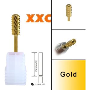 5.35 Kleine Ronde Top Tonvormige Gouden Carbide Manicure Nagelboor Bit Vijl Accessoires 8 Verschillende
