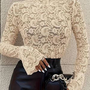 Body-shaping Elastische Sexy Mesh Top Elastische Top Vrouwelijke Holle Top High-end Modieuze en Afslankende Body-shaping Sexy Mode Feesttop