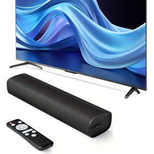 Een compacte 50W soundbar, een slimme TV-soundbar met ARC/Optical/AUX-aansluitingen, een soundbar voor home theater audio en een soundbar voor surround sound