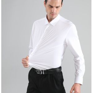 Formeel Herenoverhemd met Lange Mouwen, Kleur, Zonder Zakken, Zakelijk Casual Kantoorwerk Kleding voor Professionals