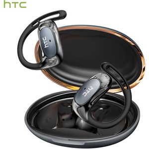 HTC NE35 Nieuwe AI Vertaal Oordopjes, 134 Draadloze Open-Ear Hoofdtelefoon, Bluetooth 6.0 TWS HiFi Geluidskwaliteit met Lange Batterijduur voor Workout & Alledaags Gebruik