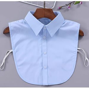 Afneembare Overhemdkraag - Klassieke Zwart-Witte Nepkraag Accessoire voor Vrouwen, Veelzijdig Gelaagd met Jurken en Truien, Verstelbare Mode