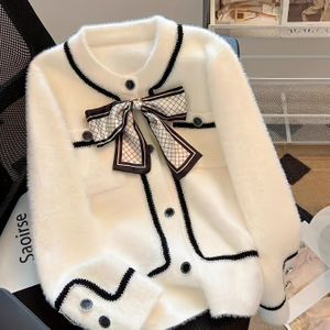 Mink Fluweel Zacht en Dik Vest voor Vrouwen, Nieuwe Herfst- en Wintermode Jeugdige Trui