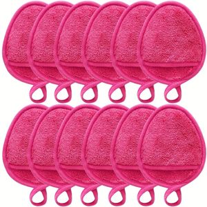 Ultra Zachte Make-up Verwijderende Pads Herbruikbare Dubbellaagse Gezichtsreinigingspads met Haakje 6/12st