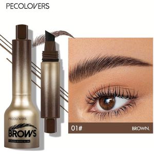 Waterdichte Langhoudende Getinte Wenkbrauw Pomade Gel met Kwast & Stempelgereedschap - Gesculptede Wenkbrauwmake-up voor Alle Lichtbeige Tinten, Natuurlijke Look & Precieze Controle