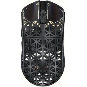 SHARK R5Ultra 8K Carbon Fiber Draadloze Gaming Muis met 42000 DPI - PAW3950 MAX Sensor - 39g Ultralichtgewicht - 52840 MCU Chip - Bedraad/BT/2.4GHz Programmeerbare Muis voor PC/Mac (Zwart)