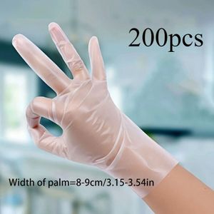 200st Premium TPE Wegwerphandschoenen - Schoon, Dik en Duurzaam, Poedervrij en Antistatisch - Ideaal voor Schoonmaken, Schoonheidssalons en Huisdierverzorging, Thuisreiniging