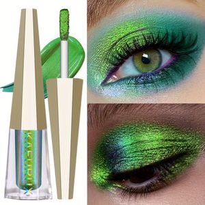 Gradient Sparkle Pearlescent Oogschaduw - Kleurvast & Waterdicht, Hoge Crème Oogmake-up, Langdurige Glanzende Afwerking, Perfect voor Alle Seizoenen, Vibrant Groen tot , Make-up voor