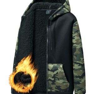 Kamoufleer warme compositie hooded sweatshirt voor heren