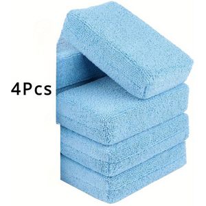 4 stuks Microvezel Applicator Pads, Autowas Spons, Premium Microvezel Spons en Schoonmaak Pads, Perfect voor Moeiteloze Toepassing van Wax, Sealant en Conditioner