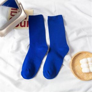 1 Paar Nieuwe Crew Sokken, Geschikt voor Alle Seizoenen - Japanse Stijl Kleur Mid-Calf Trendy College Warme Dames Alledaags/Feestelijk Gebruik