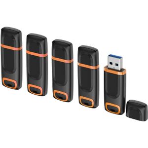VANSUNY 5 stuks USB 3.0 USB-stick 512GB/128GB/64GB/32GB USB-stick hoge snelheid geheugenstick USB- met LED-indicator voor PC laptop capaciteit