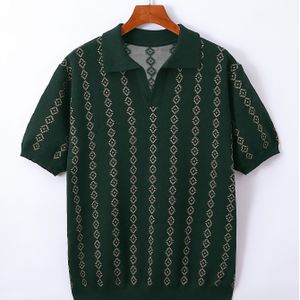 Herren Casual V-Hals Korte Mouw Trui - Zwart & Oranje Geometrisch , Wasmachinebestendig, Regular Fit voor Herfst Winter, Schattige Trui, Comfortabele Mode, Textuurpatroon