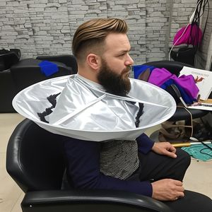 1pc Polyester Kapper Paraplu Ontwerp Haar Knippen Cape, DIY Kapsel Schort, Opvouwbare Salon Accessoires voor Kappers