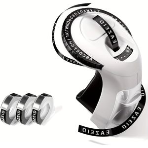 EazeID Draagbare Labelprinter Met 3 Rolletjes -wit 9mm Labels - Ideaal Voor Thuisorganisatie En DIY-projecten, Thuisorganisatie | Moderne Printer | Compacte Printer