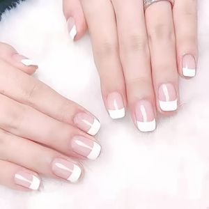 22 stuks Volledige Wrap Nagelstickers, Wit Transparante Nagelstickers, DIY Nagelart Kit