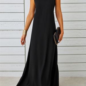 Elegante Mouwloze Jacquard Jurk