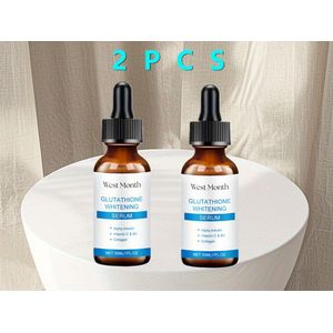 Twee Pack Combinatie Glutathione Verhelderend Serum Dagelijkse Zorg Hydraterend Verhelderend Licht Beige Glutathione Verhelderend Serum Unisex