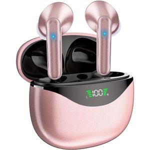 Nieuwe LIFEBEE Draadloze Oordopjes voor Hardlopen en Sport, Mini Draadloze Hoofdtelefoons met HiFi Stereo en Dubbel-LED Display, Oordopjes met Ingebouwde Microfoon Draadloze Headset