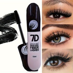 7D Wimpermascara - Waterdicht, Volumegewijzende & Verlengende, Zweetbestendig, Langdurige Krul, Anti-Smeervlek, voor Alle Huidtypes, Zwart en Wit Tube Ontwerp