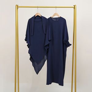 2-delige set: Rimpelvrije ochtendjas, stijlvolle en veelzijdige cape met comfortabele hoofddoek voor dagelijks gebruik