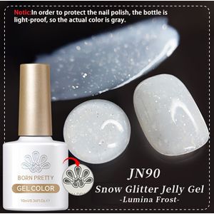 BORN PRETTY 10ml Sneeuw Glitter Nagellak - Semi-permanent Nagelkunst voor Manicure, Soak Off LED Gel Nagellakken