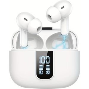 Nieuwe Coole Gekleurde Lichtjes In-Ear Koptelefoon, Actieve Ruisonderdrukking, voor iPhone, , Ingebouwde Dubbele Microfoon/Touch Control voor , Gamen, Hardlopen
