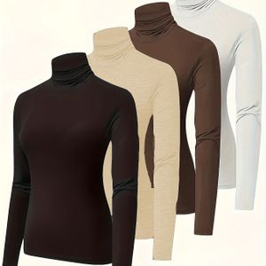 Vierdelige Set voor Damesmode in Lente en Herfst, Casual, Maat, Lange Mouwen