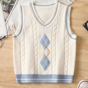 Voorjaarsnieuwigheid Gebreid Vest Unisex Klassiek Veelzijdig Mouwloos Topje voor Mannen en Vrouwen