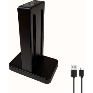 Versterkte controller oplader compatibel met Nintendo Switch 2, - en rechterkant controle opladen basis met geluidsalarm en opladen indicator licht, inclusief USB Type-C opladen kabel