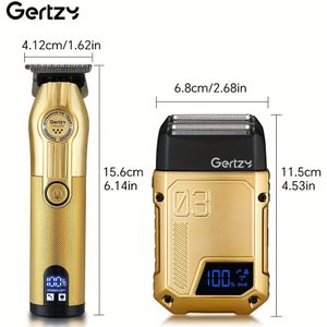 GERTZY Professionele Heren Haartrimmer en Scheerapparaat Set, USB Oplaadbaar, 36V of Lager, met Lithiumbatterij, Ideaal voor Kappers en Stylisten, Perfect Vakantie of Vaderdag Cadeau